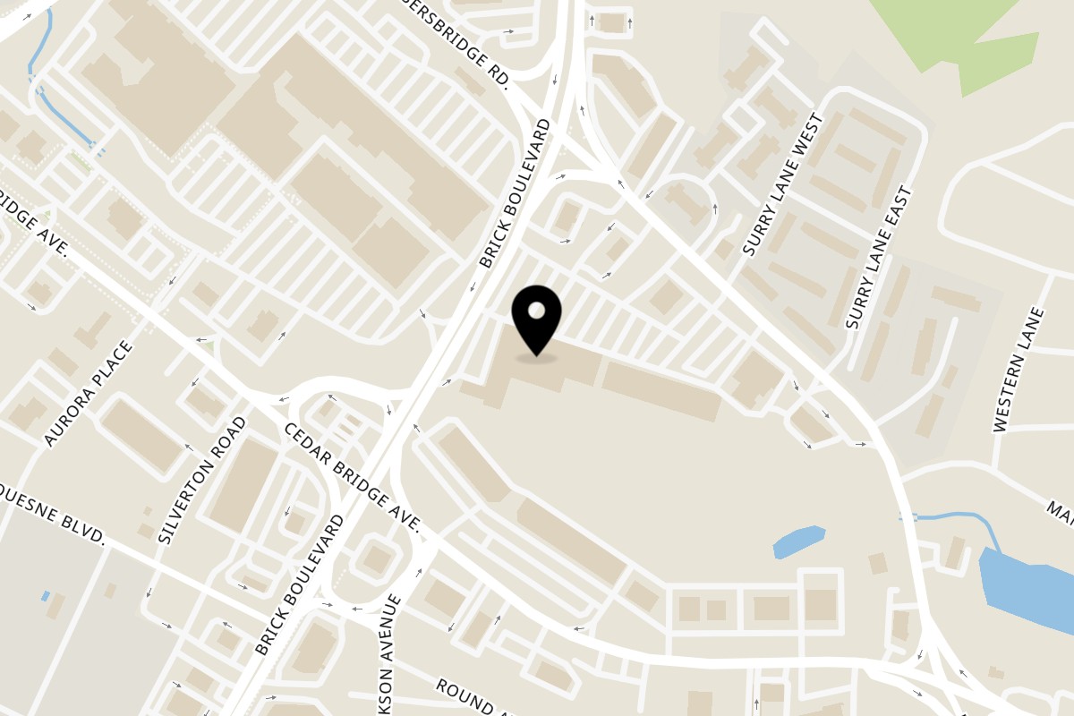 Map showing the location of Mendoza's Colombian Cafe on 2770 Hooper Ave Unit 2 #35 in Brick Township